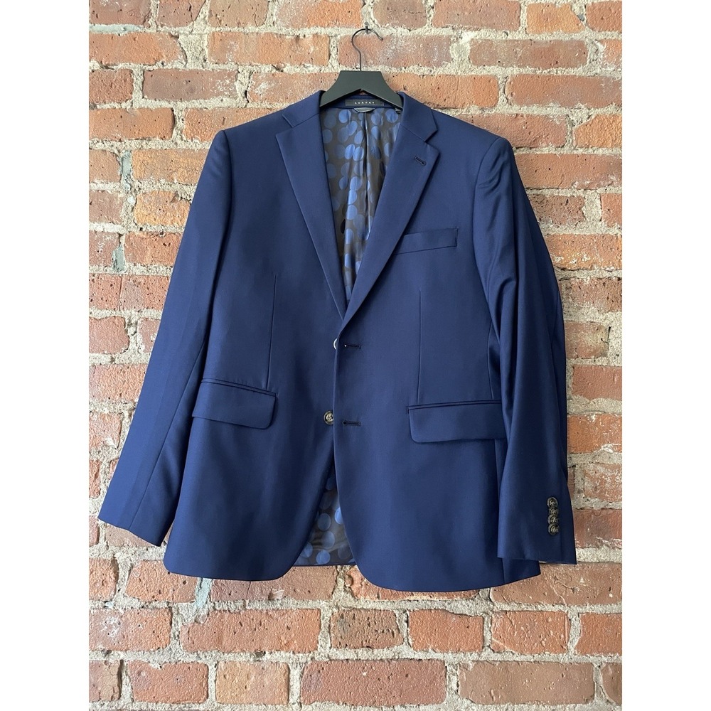 Indochino Blazer Sz 38 Blue Made-to-Measure Cashmere Wool Blend Luxury‎ 2 Button